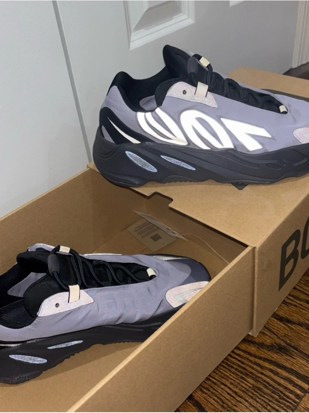 Yeezy Boost 700 MNVN Reflective Sneakers - Geode/Black